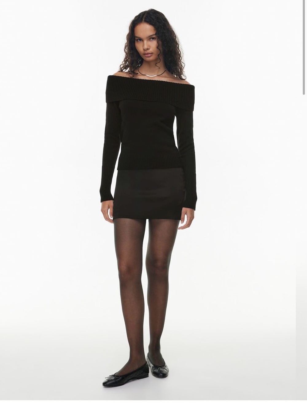 Aritzia Sunday Best Rocco Satin Skirt | Black | Size 4